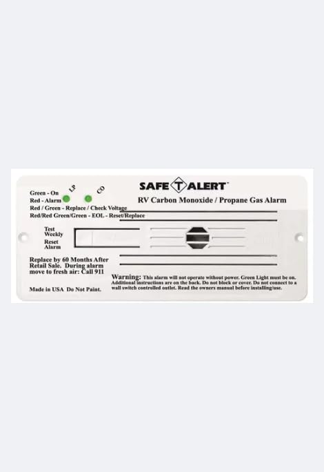 MT I Industries 35-742-WT Combination Carbon Monoxide/Propane Alarm White Flush Mount 12 VDC Hard Wire