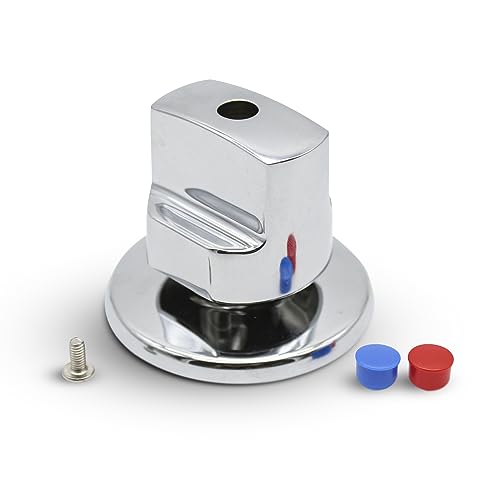 Llaves de Paso de Agua Empotradas: Instalación y Ventajas para Tu Hogar DOJA Barcelona | Embellecedor Llave | Pack 1 | Tapa Llave de Paso Agua | Ø69x63mm | Zamak Cromado Pulido | Mando Redondo y Plafon | para Ducha Piscina, Llave Grifo Empotrado, Embellecedor Grifo Pared