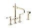 Kohler 76519-4-AF Artifacts Two-Hole Bridge Kitchen Sink Faucet with Sidesprayer, Vibrant French Gold