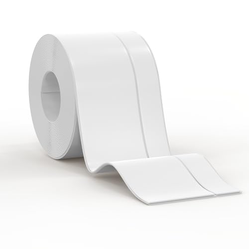 Milduall Rodapié Flexible Autoadhesivo, 5 Metros 50x20mm Plegable para Cocina, Baño y Pared, Decorativo, Resistente a Los Rayos UV, Blanco