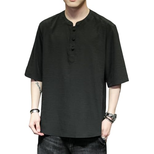 Chemise style chinois homme anti-transpiration en soie de glace fluide et légère