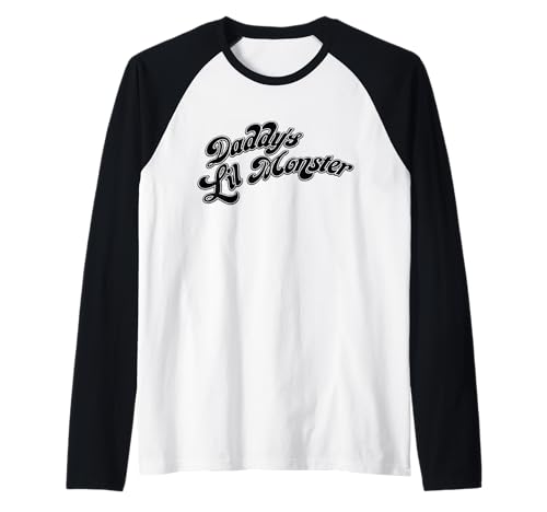 DC Suicide Squad Harley Quinn Daddys Lil Monster Raglan Baseball Tee