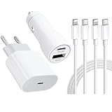 Chargeur Rapide iPhone 20W,38W Chargeur iPhone Voiture USB C Allume Cigare * 2 pièces Câbles Charge USB C pour iPhone 12/13/11/XR/XS/X/8 Pad
