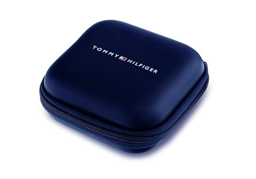 أقراط مرصعة بالكريستال من الستانلس ستيل للرجال من تومي هيلفيجر جوليري، 10 ملم، بدون أحجار كريمة، 2790379