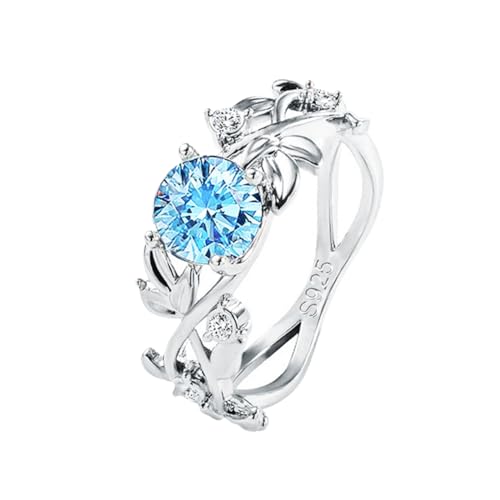 Bague feuilles délicates en zircon cadeau tendance pour femme unique