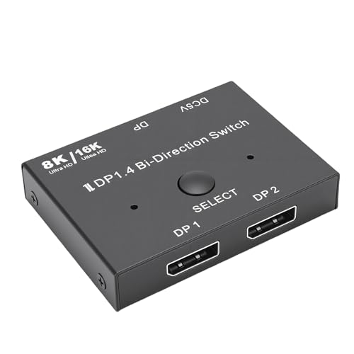 Divisor Displayport 2.1 bidireccional 16K con soporte de alta tasa de refresco 8K 120Hz