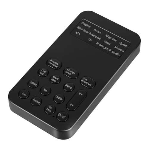 VILLCASE Mini Sound Card Voice Changer Sound Effects Portable Voice Effects Generator for Gaming Video Calls Karaoke and Live Streaming Easy No Noise