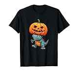 Quirky Trex Dinosaur with Halloween Pumpkin Hat