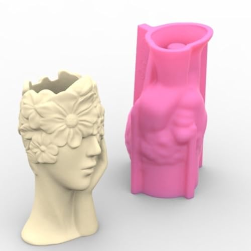 Moule vase résine pot fleur béton silicone accessoires faits main verre fleur - 5