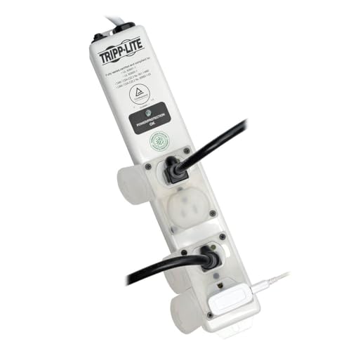 Eaton Tripp Lite SPS406HGULTRA Medical-Grade Surge Protector Power Strip for Nursing Homes & Hospitals, 4 Outlets, 1620 Joules, 6ft Extension Cord, UL 2930 Certified for Patient-Care Vicinity by TRIPP LITE - Image 3