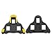 Tbest Road Bikes Cleats Pedals, Indoor Outdoor Self Locking System Cycling Pedals Shoes Cleat with Installation Parts (Yellow