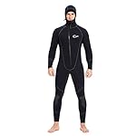 Wetsuits Men's Ultra Stretch 7Mm Neoprene Wetsuit, Winter Warm Front Zip Full Body Diving Suit for Snorkeling Scuba Diving Swimming Surfing
