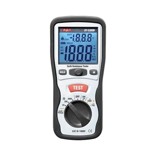 ETURBEV DT-5300B デジタル絶縁抵抗テスター メガメーター 接地抵抗計 AC/DC 電流と電圧テスター