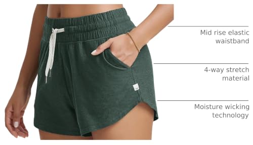ODODOS Women's Performance Shorts Ultra Soft odSTRATUM Tech Mid Rise Relaxed Shorts with Pocket 3" Inseam Moisture Wicking - Image 5