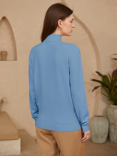 Image of DAIMIDY Turtleneck Sweaters for Women Long Sleeve Pullover Tops | Knitted Material| Soft, Warm and Breathable| High Resilience and Tensile Strength Design| Business Casual Tops| Dailywear