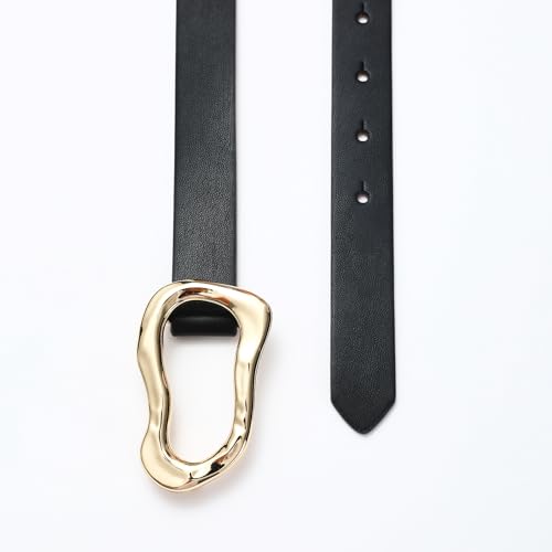 Waist Belt For Women Fashion Black Belt with Gold Buckle Women Belts for Jeans Dresses3