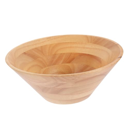 Cabilock Ensaladera de madera de caucho encimera cestas colgantes de frutas para la cocina frutero pequeño envase Bastidores ensaladera madera tablero madera tazón de frutas bol de madera