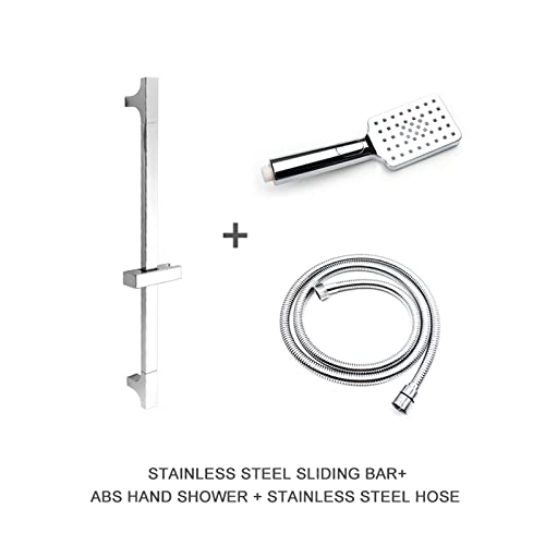Support de douche laiton G1/2 fixation murale pommeau carré chrome poli