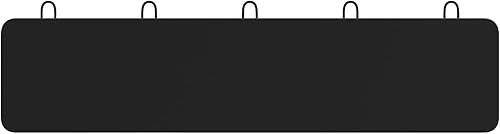 Miniatura 4 de Flash Furniture Daly Estante de almacenamiento para montaje en pared, madera de pino maciza, color negro, 24 pulgadas, 5 ganchos para colgar, para