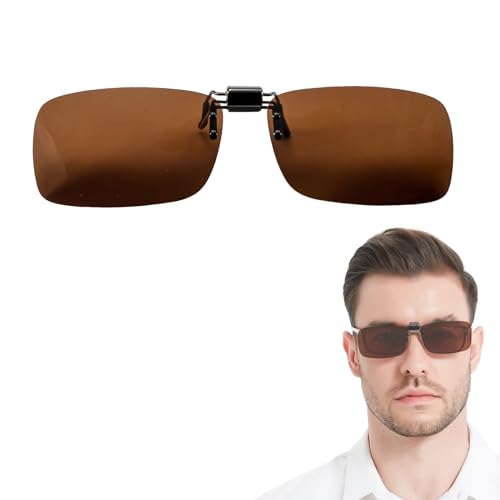 Image of OCCI CHIARI Polarized Flip-up Clip-on Sunglasses for Eyeglasses for Men and Women Outdoor /Driving UV400