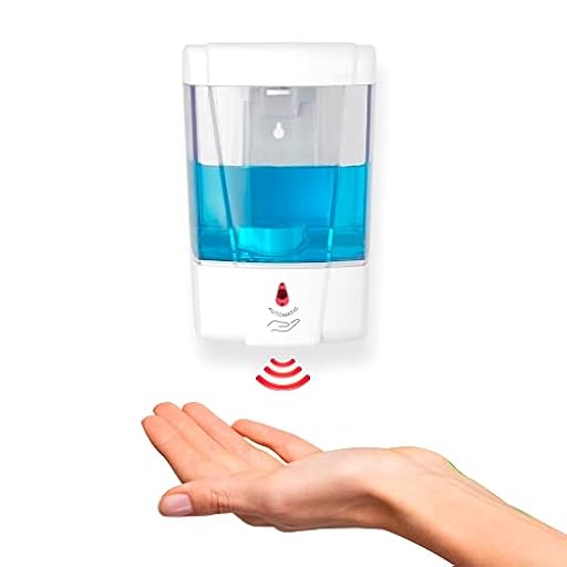 Dispensador de Jabón Baño, Automático con Sensor, Funcionamiento a Pilas, Capacidad 600ml Blanco | Ya disponible en tu tienda friki favorita! En mundofriki.es!