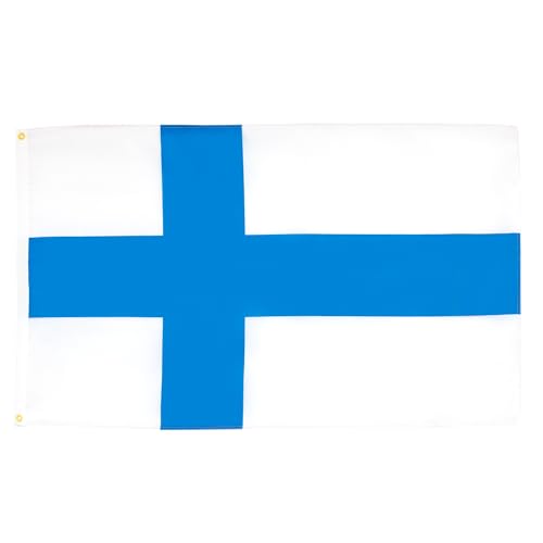 AZ FLAG - Lot de 2 Drapeau Finlande - 90x60 cm - Drapeau Finlandais 100% Polyester Avec Oeillets Métalliques Intégrés