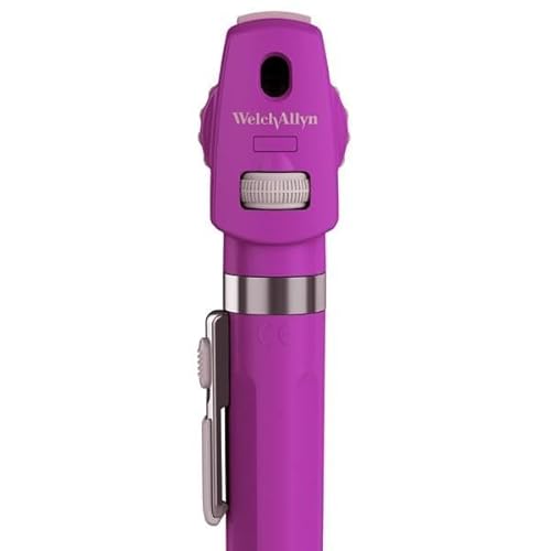 OTICA We|ch A||yn 12870 Pocket LED Opthal'mos'cope incl. Handle – LED Professional Diagnostic ENT & Medical Practitioners (Plum)