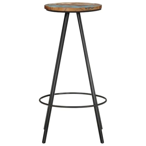 Tabourets de bar en bois massif et acier Mangloder 30 x 76 cm - 4