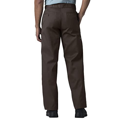 Dickies Men's Loose Fit Double Knee Twill Work Pant, Dark Brown, 36W X 32L #TOP2