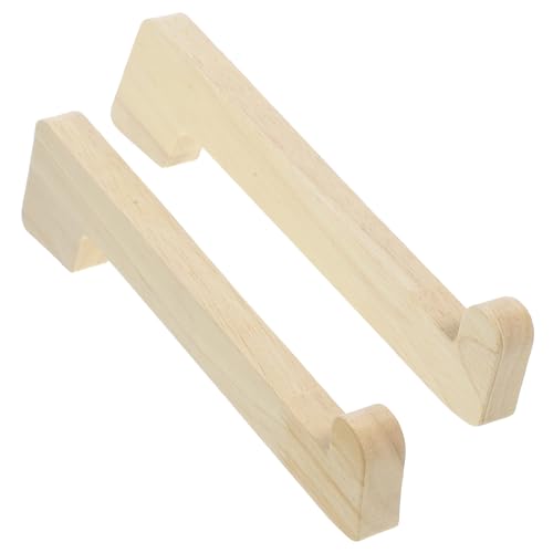 ARTIBETTER 2pcs Portable Wooden Laptop Stand Holder Height for Desk Use Lightweight Design for Stability and Ventilation Compatible All Laptops and Tablets