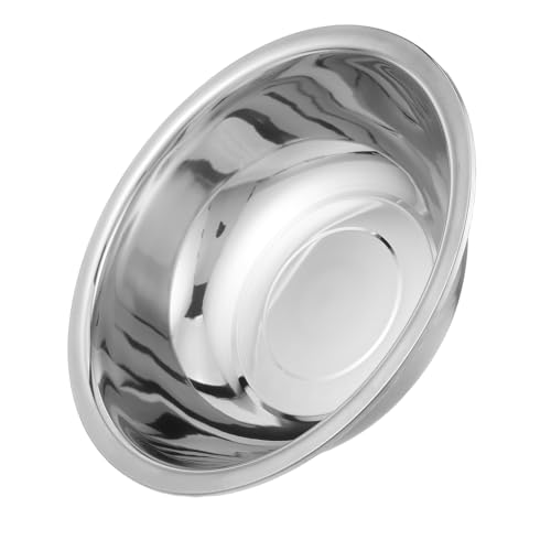 BESTYASH Lavabo de Acero Inoxidable para Baño de Pies Cubo de Metal para Remojar Pies Bandeja Redonda de Spa Baño Lavadero