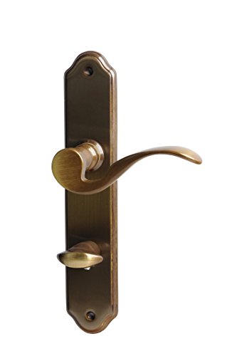 Preisvergleich Produktbild Alpertec 32210803 Neal-LS Messing brüniert für Badtüren WC Drückergarnitur Türdrücker Türbeschläge Neu, Badezimmertüren