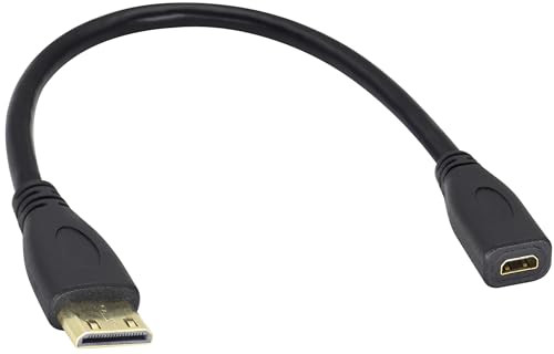 Cable mini HDMI a micro HDMI de 20cm | Adaptador tipo C macho a tipo D hembra v1.4