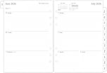 Orgnizme 26-27 Middle Year Weekly Diary Refill A5 Size, Week on Two Pages, Monthly Tabs, Jul 2026 - Jun 2027, Filofax A5 Compatible