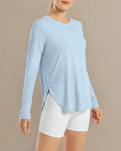 Image of G4Free Lightbreeze Womens UPF 50+ Long Sleeve Workout Tops Quick Dry UV Sun Shirt Running Gym Hiking Yoga Casual Lightweight