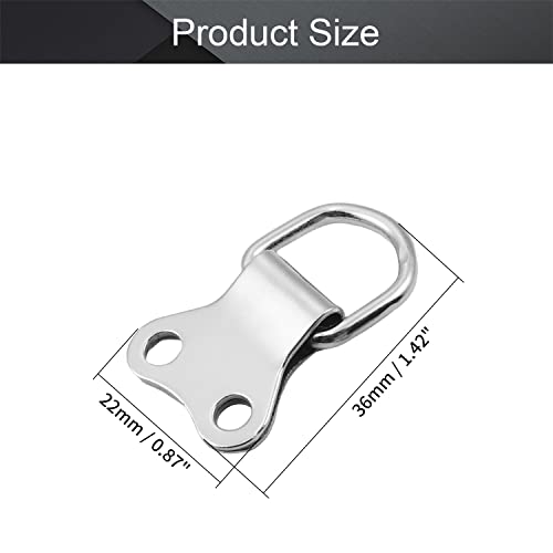Image of MroMax 10PCS Ring Picture Frame Buckle 1.42 inch x 0.87 inch Silver Tone Assortment Kit for Home Decoration Picture Frames Photo Hanging Solutions