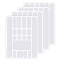 Editbar 4 Stück Fahrrad Rahmen Schutz Carbon Aufkleber,Fahrrad-Lackschutz-Rahmenaufkleber,Geeignet für Fahrräder und Mountainbikes,Blasenfreie e Kratzschutz (Transparent)