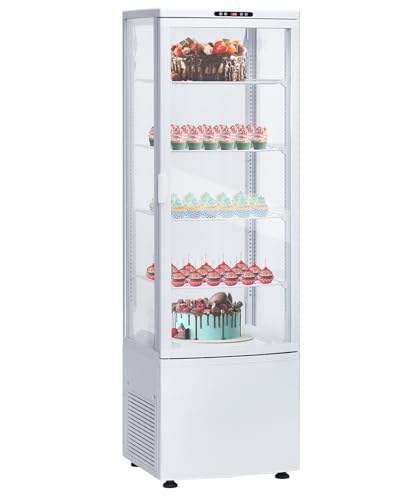 238L refrigerated display cabinet, floor-standing glass door refrigerator, with LED lighting and automatic defrost function, adjustable internal shelves, suitable for bars, restaurants, offices, homes