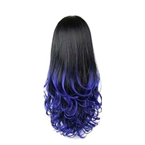 Perruques pour femmes cheveux humains ombré dégradé demi-coiffe longs bouclés
