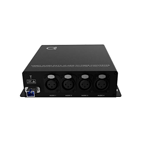 4 Port Xlr Audio Over Fiber Converter | Extender Kit: 4 Channel Balanced Audio To Fiber Media Converter - Universal Single & Multimode - 0.5 Km Mm (0.31 Mi) 20 Km Sm (11.4 Mi), Transmitter & Receiver #TOP6