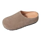 Stylish Women's Slippers for Summer Activities Comfortable Closed Toe Design Versatile Footwear for Everyday Casual Wear Durable Pure Leather Construction (Brown, 8)