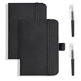 2 PCS Taccuino Tascabile Con Penne, Taccuino piccolo formato A7 con chiusura elastica, min...