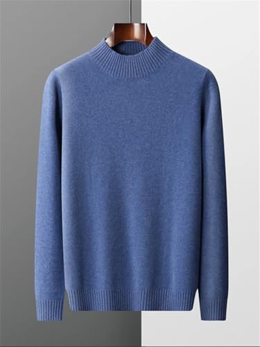 Men Half Turtleneck Long Sleeve Pullover Thick Soft Warm Wool Knitwear Tops2