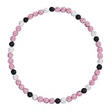 NUKAYAI Baseball Boys Drip Necklace Bling Ice 16in Collection Baseball Chain for Boys Pink/White/Black Glitter Rhinestone Beaded Inspired Discoball Accessories Baseball Necklace Gifts for Team Lovers