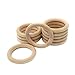 Egurs Anillos de dentición para bebé, de madera natural, 10 unidades, 60 mm