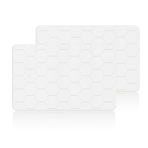 2 Pack Extra Large Stone Bath Mat, 32''x20'' Non-Slip Diatomaceous Earth Stone Bath Mat, Super Absorbent Quick Drying for Bathroom/Kitchen, Easy to Clean