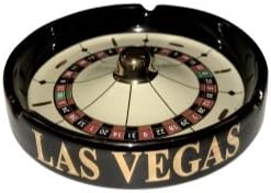 LAS VEGAS ROULETTE WHEEL ASHTRAY (BLACK)