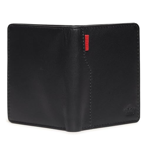 Image of Mens Leather Slim Bifold Wallet with RFID Blocking | Card Holder with Multiple Slots and Cash Pocket | Lightweight Design Men's Purse | Pocket Carry Travel Gifting & Office Use - Black