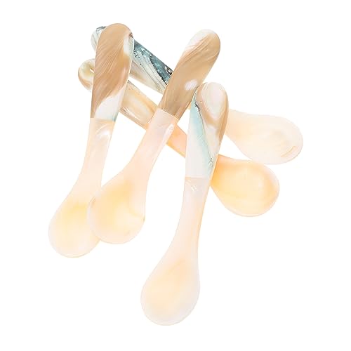 COLLBATH Elegant Caviar Spoons 10cm Soup Stirring Spoon Shell Design Multi-purpose Scoop Set