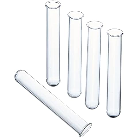 BOROSILICATE GLASS TEST TUBES WITH RIM 75MM x 12MM (PACK 5) Cover